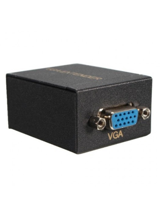 60M VGA to RJ45 Ethernet Signal Extender CAT5e/6 Transmitter Receiver Adapter