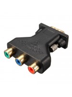 3 RCA RGB Video Female To HD15-Pin VGA Component Video Jack Adapter