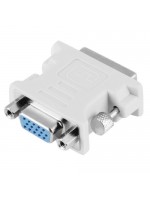 DVI-I Male Dual-Link 24 + 5 to 15 Pin VGA Female Video Monitor Adapter Converter (White)