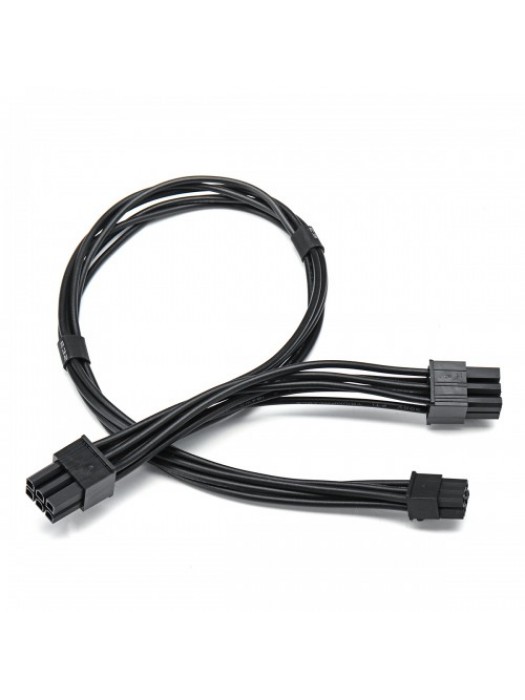 18AWG Mini 6 Pin to Dual PCI-E PCIe 6 Pin Video Card Power Cable Lead For Apple for Mac Pro G5