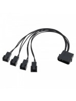 20cm 4Pin IDE to 4-Port 3Pin Power Supply Plug for PC Fan Cooling Fan Conversion Line Connector