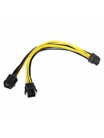 18 AWG Dual 6 Pin Female to 8 Pin Male Power Cable Wire For Graphics Cards