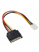 2pcs 20cm Small 4Pin Female to 15Pin Male SATA Power Cable