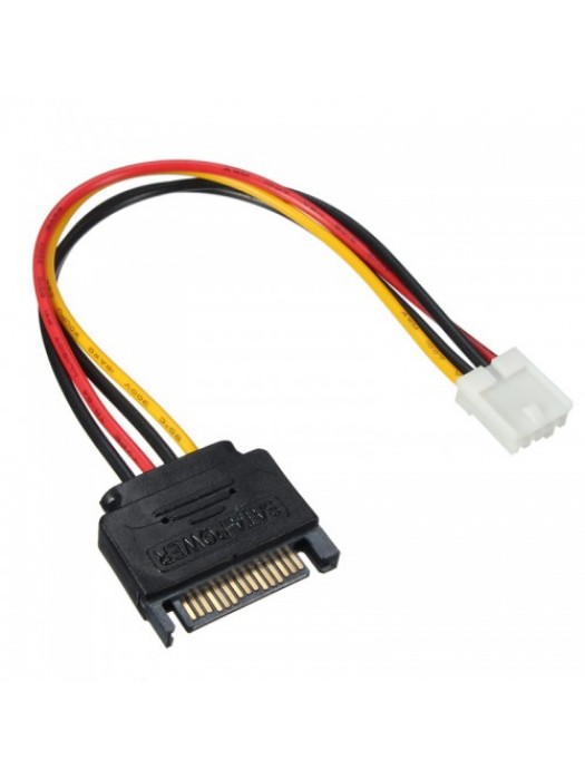 2pcs 20cm Small 4Pin Female to 15Pin Male SATA Power Cable
