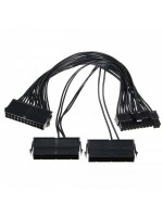 3 Ports Triple Power Supply PSU 24Pin 20+4pin ATX Motherboard Adapter Cable 30cm