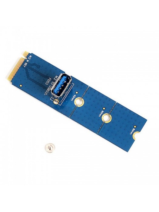USB 3.0 NGFF M.2 to PCI-E X16 Slot Converter Card with Screwdriver (Blue)