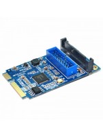 MINI PCI-E to USB 3.0 Front 19 Pin Desktop PC Expansion Card (Blue)