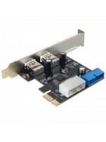 USB3.0 2-Port SATA 5Gbps 19-Pin Internal PCIe Express Controller Card With Bracket