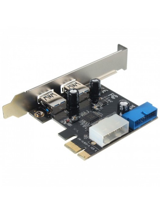 USB3.0 2-Port SATA 5Gbps 19-Pin Internal PCIe Express Controller Card With Bracket