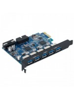 ORICO PVU3-5O2I USB 3.0 PCI Express Card 7 Ports 5Gbps USB Hub Controller Blue