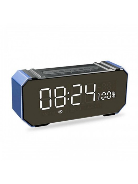 Wireless Bluetooth 4.2 Speaker Subwoofer Dual Clock Setting Support FM TF USB Handfree Call