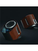 Wooden Design Touch Screen Bluetooth Wireless NFC Boombox Stereo Speaker For Phone Tablet PC
